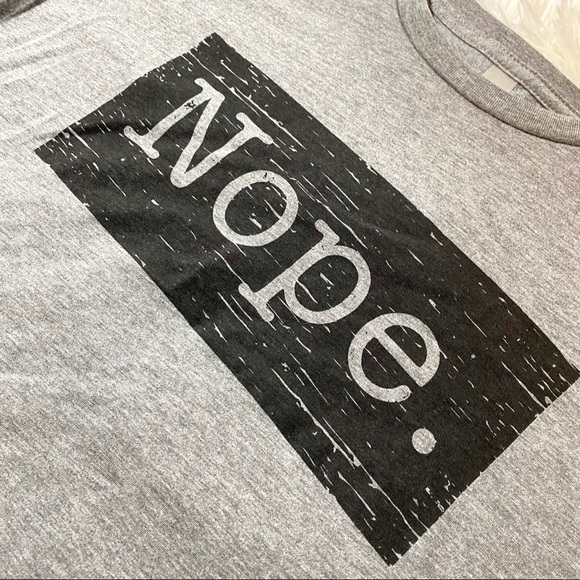 Grey “Nope.” T-Shirt - Picture 4 of 4